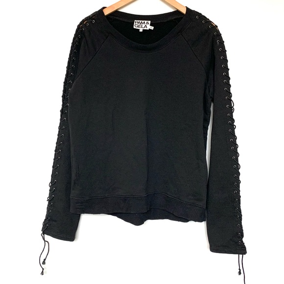 Pam and Gela Laced Sweatshirt. SZ Medium - Picture 12 of 13